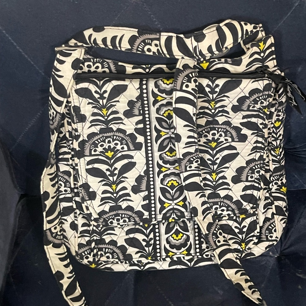 Vera Bradley Black and White Floral Backpack